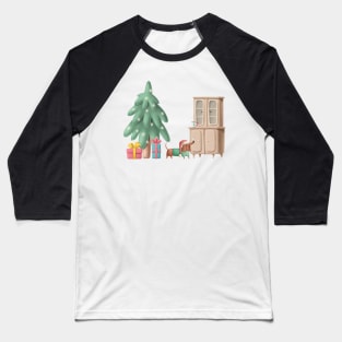 Christmas Holiday Gifts Dog Baseball T-Shirt